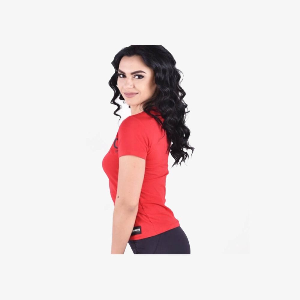 LUXURY ženska majica-crvena-sa-strane